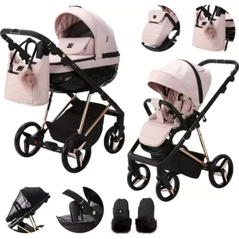 Kočárek ADAMEX Kočárek kombinovaný Quantum Special Edition Pink/Rosegold