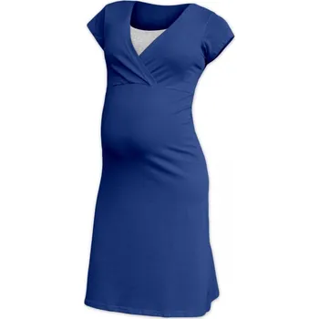 Těhotenská móda Kojící noční košile Eva, krátký rukáv,tmavě modrá