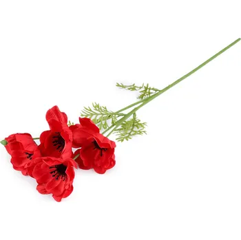 umělá květina Umělý vlčí mák, barva 3 červená