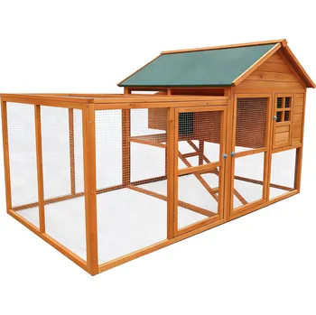 kurník Kondela Kameo Kurník pro slepice 205x152x122 cm hnědá zelená