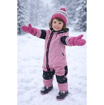 Kojenecká kombinéza Kocour Mourek KOMBINÉZA RŮŽOVÁ s BERÁNKEM Velikost 104