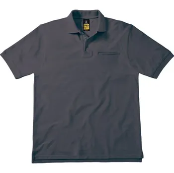 Pánská košile B&C Pánská polokošile PUC11 Dark Grey (Solid) XXL