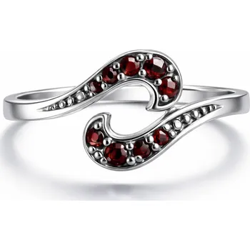 Prsten Stříbrný prsten s českými granáty Cornelia - 62