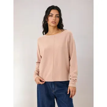 Oblečení a móda Sinsay - Základní svetr s ozdobným prošíváním s viskózou - béžová - 400GZ-80X - 400GZ-80X-XS