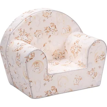 dětské křeslo Dětské křesílko MINI - Roztomilá zvířátka - krémové