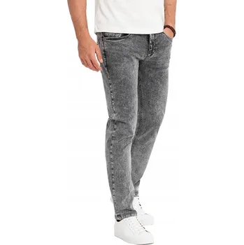 Klasické pánské šedé džíny regular střihu Ombre OM-PADP-0217 V4 vel. XL