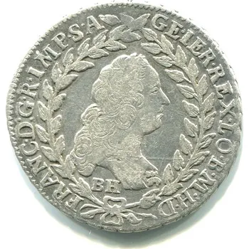 František Lotrinský. 20 Kreuzer 1765/BH/EvM-D. Kremnica. Posmrtný. Ag.