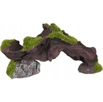 Obraz Umělá dekorace - větvička s mechem 17x4x8cm Plameňák