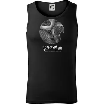 Pánské termoprádlo Kôprovský štít - vrstevnice v kruhu - Tílko pánské Core - M ( Černá )