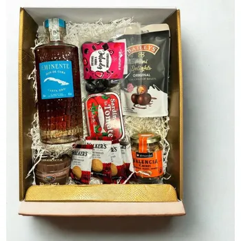 Dárkový potravinový koš Dárková krabice s Alkoholem - Eminente Carta Oro 0,7l 40,3%