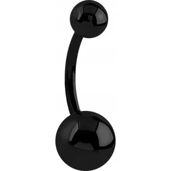 Piercing Titanový černý piercing do pupíku 1,6/12/5/8