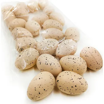 Velikonoční dekorace mech-mech.cz Vyfouknutá křepelčí vajíčka - Přírodní s černou - balení 24 ks