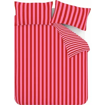 Povlečení Červené/růžové 3dílné povlečení na dvoulůžko 200x200 cm Stripe Tease – Sassy B ID_1900428
