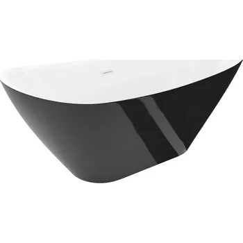 MEXEN - LOTOS volně stojící vana 170x75, bílá/černá bez krytky přepadu a zátky 52051707775-SS