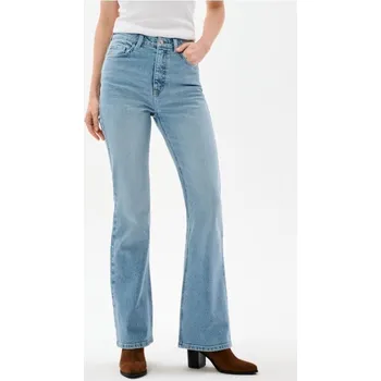 Dámské džíny Sinsay - Džíny s rozšířenými nohavicemi s opraným efektem - modrá - 948GY-50J - 948GY-50J-42