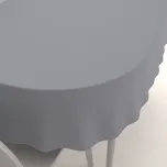 Dekorační oválný ubrus Rongo RG-068 Šedý 140x220 cm