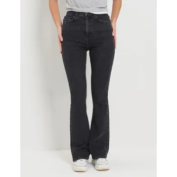 Dámské džíny Sinsay - Džíny s rozšířenými nohavicemi s opraným efektem - šedá - 948GY-90J - 948GY-90J-34