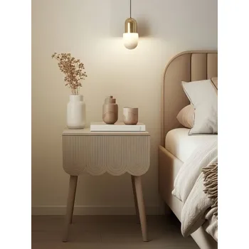 Ložnice Sinsay - Noční stolek se zásuvkou - krémová - 678GP-01X - 678GP-01X-ONE-1