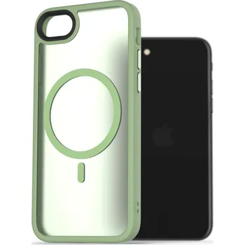 Pouzdro na mobilní telefon AlzaGuard Matte Case Compatible with Magsafe pro iPhone 7 / 8 / SE 2020 / SE 2022 zelený