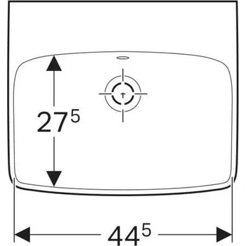 Geberit Selnova Square umývátko 50x42 cm, s otvorem pro baterii, s přepadem, bílá (500.310.01.7)