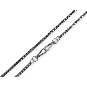 Kabelka Řetízek na kabelky a mobilní telefony s karabinou délka 120 cm, barva 3 nikl černý