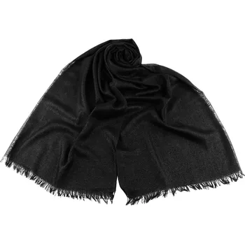 Šátek / šála / pléd s lurexem 80x200 cm, velké, 6 černá