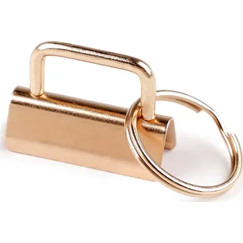 Kovová koncovka s kroužkem šíře 32 mm, malé, 2 růžové zlato