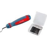 EXTOL PREMIUM 8803680 odhrotovač univerzální, dřík 3,2mm +10ks náhradních čepelí, HSS M35 (5% Co)