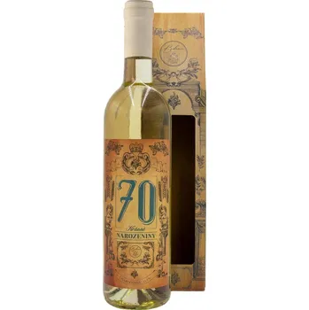 Dárkové bílé víno 0,75 l Chardonnay pro muže k 70. narozeninám