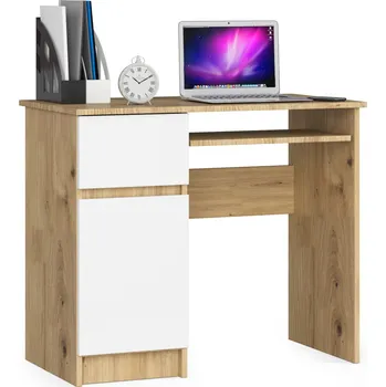 Psací stůl Psací stůl PIKSEL 90 cm dub artisan/bílý levý