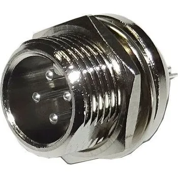 Síťový kabel GX12 konektor 4p panelový