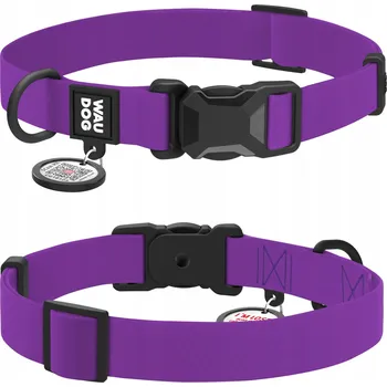 Obojek pro psa Voděodolný obojek pro psa, magnetická spona fastex, fialový, velikost XL