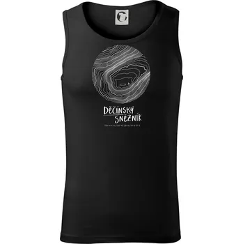 Pánské termoprádlo Děčínský Sněžník - vrstevnice v kruhu - Tílko pánské Core - XL ( Černá )