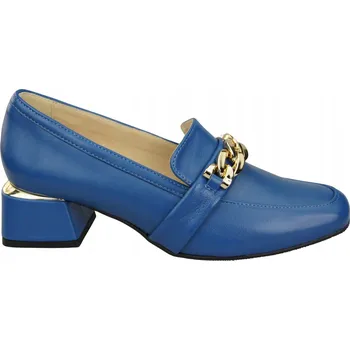 Dámské lodičky Lodičky Mokasíny kožené Řetízek kůže 193 ElitaBut