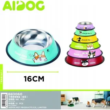 Miska pro psa Ocelová miska pro zvířata s potiskem - 16 cm