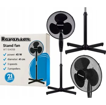 Domácí ventilátor Podlahový ventilátor Ravanson WT-1040SB černý