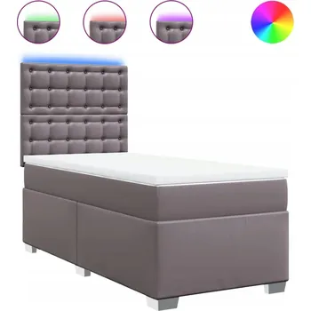 Postel Čalouněná jednolůžková postel VidaXL 80x200 cm, odstíny šedé