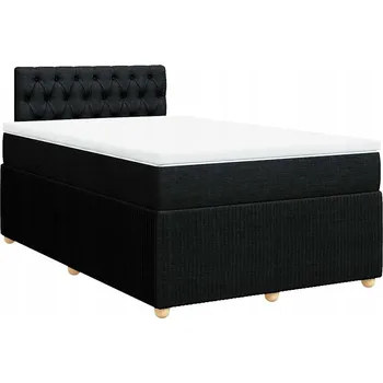 Postel Čalouněná jednolůžková postel VidaXL 120x200 cm černá