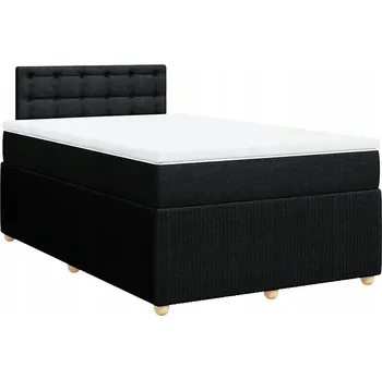 Postel Čalouněná jednolůžková postel VidaXL 120x190 cm, černá