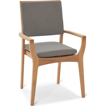 723651 - Tchibo - Stohovatelná zahradní židle z teakového dřeva - barva: béžová