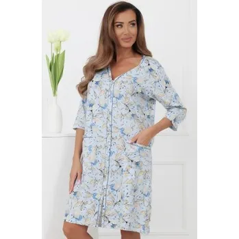 Dámská noční košile Noční košile Italian Fashion Samoa - 3/4 rukáv Světle modrá 2XL