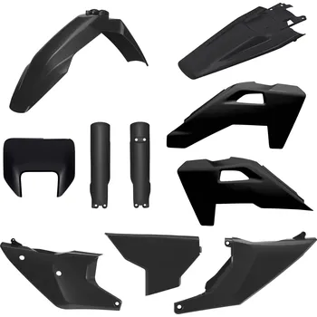 Sada plastů POLISPORT Husqvarna TE 250/300, FE 250/350/450/501 25-26 (včetně masky světla a kryty tlumičů) černá