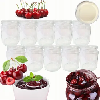 Sklenice Sklenice 250ml na džemy, džemy , koření, dezerty 10x 66mm PZH