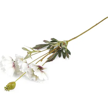 umělá květina Umělý vlčí mák, barva 2 bílá