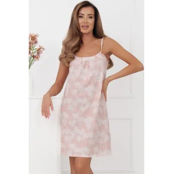 Dámská noční košile Noční košile Italian Fashion Perla - na ramínkách Lososová XL