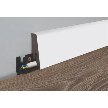 soklová lišta Lišta soklová Naturel MDF bílá – 2,6 m