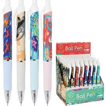 Pero kuličkové Semi-Gel 0.7 mm - Funny, 4 pestrobarevné motivy, stojánek 40ks