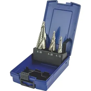 Vrták Sada stupňovitých vrtáků OREN se spirálovou drážkou, 3-dílná