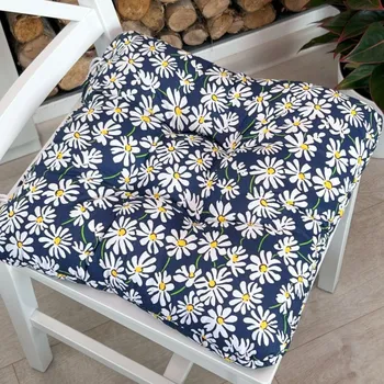 Podsedák Sedák na židli Kopretinky modré Rozměr: 40x40