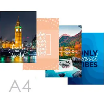 HERLITZ Záznamová kniha, A4, linkovaná, 96 listů, mix motivů